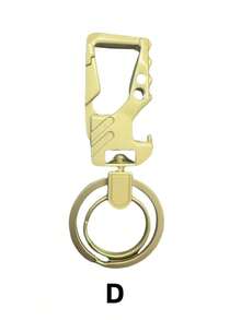 2 Packs Keychain EDC Keychain Keychain Bottle Opener Automatic Car Keychain Tactical Carabiner Keychain With Clip For Men Women Car Accessories Bag Charm School Cute Goth Y2k Christmas Gift Ideas - Multicolor - 查看 8