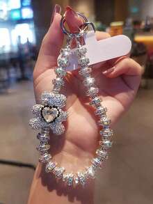 1件镶满水晶的熊形水钻手链，时尚奢华的腕间饰品，可作为礼物送给母亲、家人、朋友，生日、情人节皆宜。 - 彩色 - 查看 5
