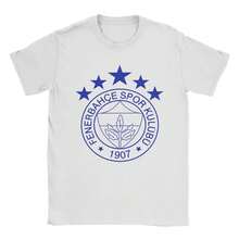 Camiseta de playa F-Fenerbahcesed con 5 estrellas, camisetas Harajuku para adultos, 100% algodón, cuello redondo, talla grande 5XL, camisetas de manga corta - Blanco - Ver 1