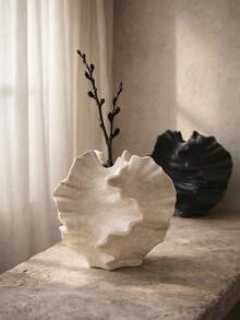 1件现代简约创意树脂花瓶装饰，适用于客厅玄关电视柜、办公桌家居装饰花盆，奢华高端艺术花盆，侘寂风格咖啡桌电视柜装饰 - 彩色 - 查看 10