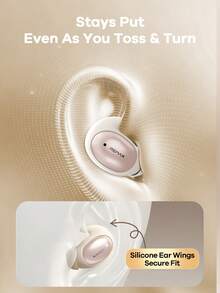 REMAX Zero-Feel Sleep Headphones For Side Sleepers, 360° Skin-Friendly Ear Wings, Bluetooth 5.4 With Gaming Low Latency, Dual Noise Cancelling & HiFi Audio, Gaming Headset, Sleep Earbuds - TWS-01 - View 5