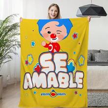 Warm Winter Blankets P-Plim P-Plims Knee Bed Fleece Custom Nap Camping Fluffy Soft Blankets Decorative Sofa Microfiber Bedding(9).Jpg - 白色 - 查看 1