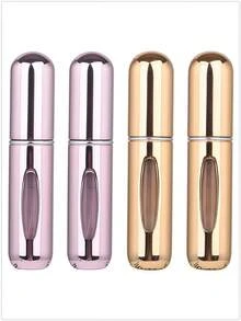 5 件/4 件/3 件/2 件/1 件 5ml 可再填充香水瓶、便携式可再填充香水雾化器瓶、可再填充香水旅行喷雾瓶、迷你便携式空液体容器、旅行必需品、海滩旅行收纳袋、适用于香水、女士香水，适合度假、露营、度假、返校