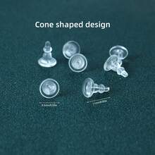 30pcs/50pcs Earring Earstud Plugs, Handmade DIY Jewelry Earring Accessories, Silicone Anti-Slip Anti-Lost Ear Plugs - Transparent - View 9
