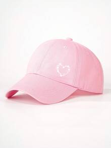 1pc Printed Heart Baseball Cap, Adjustable Outdoor Sun Protection Casual Hat Suitable For Spring/Autumn Travel, Beach, Y2K Style For Young People - Baseball Cap - View 22