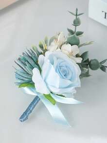2 chiếc vòng hoa sen xanh đeo tay và cài áo chú rể, vòng hoa hoa giả đeo tay, vòng hoa đeo tay dự tiệc, phụ kiện cài áo chú rể cho nam giới, trang trí dạ hội. - Nhiều màu - Xem 9