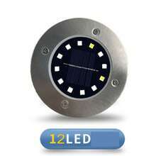 8 LED Solar Powered Stainless Steel Outdoor In-Ground Lights, New Model Lawn Pathway Lights, Waterproof Garden Landscape Lights For Villa - Multicolor - View 13