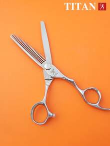 TITAN HIRLD TITAN Professional Haircutting Scissors, Japanese VG10 Steel, Includes: 1 Comb, 1 Cleaning Cloth, 1 Finger Ring, 2 Adjustment Plates - Silver - View 11