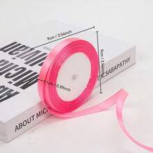 1pc Wide Polyester Satin Ribbon, Wedding Cake Decor Bow Ribbon, Gift Wrapping Decoration Ribbon, Camping Supplies, Party Supplies, Friend Gatherings, Family Dinners - Multicolor - View 10