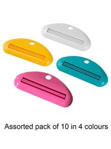 4pcs Toothpaste Squeezer, Toothpaste Clip, Facial Cleanser & Hand Cream Dispenser, Manual Squeeze Tube Roller, Home Use - Multicolor - View 15