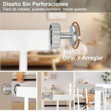 CYBeaoWink Puerta de  para Bebés 49 in Puerta para Perro y Mascotas con Cierre Automático y Fijación a Presión Kit de Extensión de 2.7"/5.5"/8.2" Incluido para Escaleras Puertas - Blanco - Ver 3