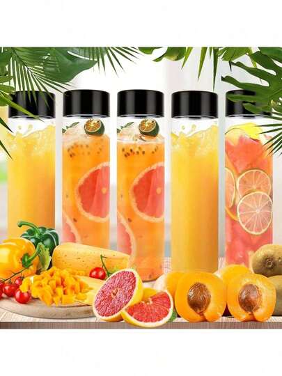 3/6pcs 13.6 Oz (400ml) Transparent PET Plastic Juice Bottle With Black Lid - Plastic Smoothie Bottle, Split Bottle, Coffee Bottle, Suitable For Juice, Milk, Smoothies And Other Beverages, Ideal For Homemade Drinks, Parties, Travel And Picnics. Empty Plastic Juice Bottle With Leak Proof Lid Transparent Water Bottle, Suitable For Outdoor, Camping, Home Life, Office, As A Gift For Women