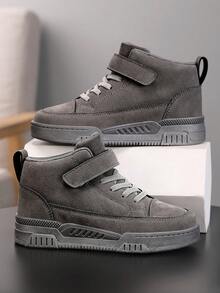 1双男童防滑滑板鞋，儿童时尚运动鞋，灰色，适合徒步旅行 - 灰色 - 查看 9