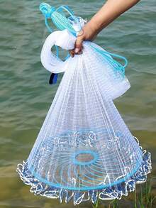 Teettartee Outdoor Fishing Camping Hand Cast Fishing Net, Cast Net, Fish Net, Fish Shrimp Crab Catching Net, American Style Hand Cast Net - Multicolor - View 14