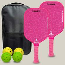 Juego de raquetas de pickleball RANDISH, núcleo de 16 mm de grosor, incluye 2 palas de pickleball, 4 pelotas y 1 bolsa de transporte - Multicolor - Ver 21