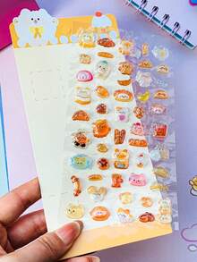 3D Cartoon Stickers, Suitable For Decorating Children, 7-Color Embossed Stickers, Perfect Gift For Home Decor, Party Decoration, Birthday Gifts, And Various Holiday Gifts - Multicolor - View 3