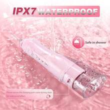 nuevo hilo dental eléctrico, irrigador bucal dental inalámbrico, 3 modos, 3 puntas, para higiene familiar, tanque de 300 ml, impermeable - Rosa Sakura - Ver 1