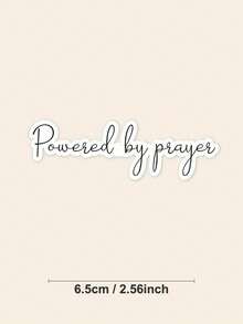 1pc "Power Of Prayer" Sticker, Faith Sticker, Christian Prayer Notebook Laptop Sticker, Inspirational Sticker For Water Bottle And Laptop, Prayer Magnet, Faith Magnet - Multicolor - View 12