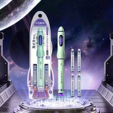 火箭太空舱钢笔，细尖可擦笔，适合3-9年级学生，可填充墨水笔芯，学校书写用品 - 火箭時空艙細尖鋼筆 - 查看 14