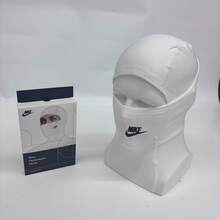 Nike Pro Hyperwarm Fleece Hood - Men's & Women's All-Season Performance Balaclava Ski Mask | Cold Weather Windproof & Thermal Winter Face Mask With Sun UV Protection & Sandproof Neck Gaiter | Ideal For Motorcycle, Bicycle Cycling, Skiing, Snowboarding, Running, Football & All Outdoor Winter Sports | Advanced Fleece Technology For Maximum Warmth & Comfort - 白色 - 查看 2