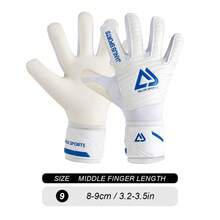 高性能专业守门员手套，防滑耐用乳胶材质，高度透气，多功能足球守门员手套 - 彩色 - 查看 13