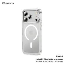 REMAX Naked RMC-8 Is An Ultra-Slim 2-In-1 Lens Holder Case Compatible With IPhone 16/17 Series, Offering Bare-Hand Feel Protection And Making A Stylish Ramadan Gift Choice. - Silver - View 7