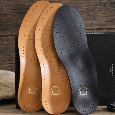 2pcs Arch Support Insoles, Breathable Non-Slip Sweat-Absorbent Durable, Suitable For Casual Shoes And Leather Shoes - Black