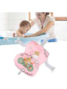 Almohada de Baño para Bebé, Almohada Flotante para Bañera, Ajustable Antideslizante Cojín de Baño para Bebé Almohadilla de Baño para Bebés con Cinturón Fijo Antideslizante (Rosa),40854244 - menta profunda - Ver 6