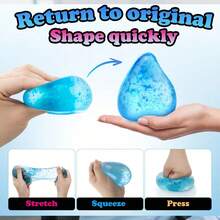 1PC Fidget Toys Stress Cube, Cube Squishies Anxiety Stress Relief, Ice Squishy Stress Cube-Drop Malt Sugar Balls, Fidgets For Classroom Prize Toys,Drop Malt Sugar Balls Relieve Stress, Fidget Silicone Sensory Toys For Autism/ADHD, Sensory Squishies Stress Relief Toys For Gifts - 紫色 - 查看 6