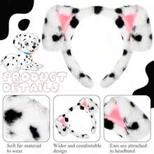 Bộ phụ kiện đội đầu hình chó đốm 3 món, bao gồm băng đô, vòng cổ và đuôi trang trí, phù hợp cho nam/nữ dự tiệc, cosplay, lễ hội. - Nhiều màu - Xem 7