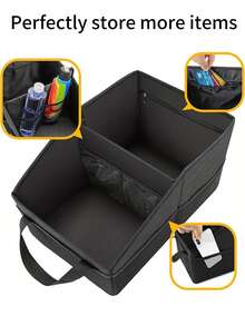 1个儿童汽车后座收纳袋 - 可折叠储物袋 - 可存放尿布、水杯等物品，完美的汽车后备箱储物盒！ - 嬰兒車載收納儲存包 - 查看 4