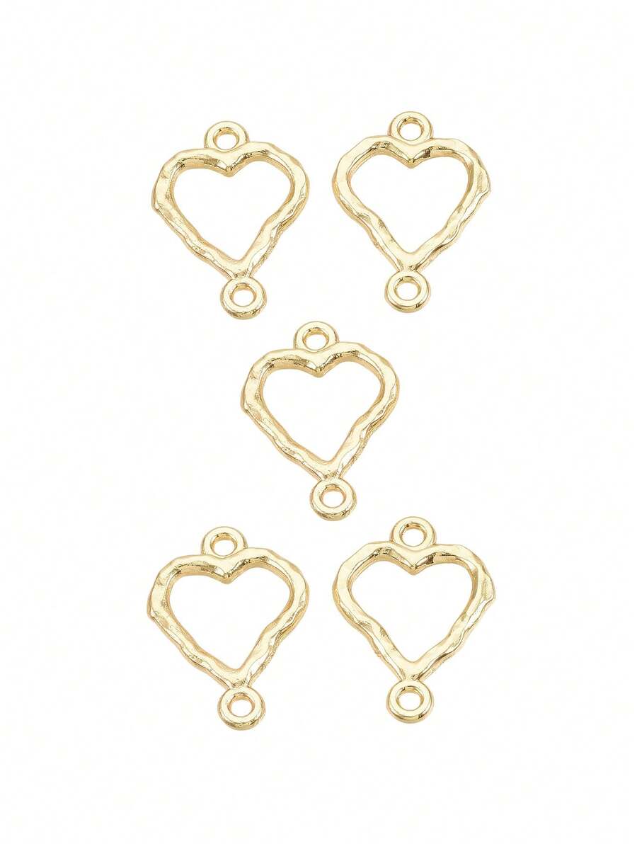 10pcs Alloy Links Connectors, Heart, Light Gold, 17x12x1.5mm, Hole: 1.2mm - 230#Light Gold - View 1