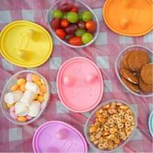 Silicone Lid, Keeps Hands Clean, Tidy Kitchen, Maintenance-Free, Picnic Takeout Snack Box, Cookie And Snack Storage Tool - Multicolor - View 6