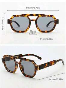 1副休闲PC（聚碳酸酯）时尚眼镜，四季皆宜 - 彩色 - 查看 4