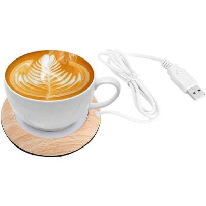 Té Café Calentador Almohadilla USB Taza de Grano Calentador Taza de Bebida de Calor Estera Oficina Té Café Calentador Almohadilla(Grano de de Nogal Oscuro),40842679