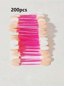 50pcs Nail Sponge Magic Wands Double-Ended Sponge Brush Gradient Nail Brush Hand Clip Rhinestone Brush, Disposable Double-Ended Eyeshadow Brush, Used For Eye Makeup Tools, Nail Art Tools