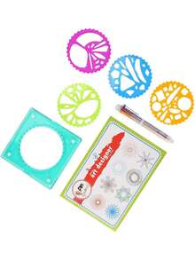 Regla Geométrica para Niños, Vbestlife - Plantilla de Regla Geométrica de Plástico para Niños, Juguete de Arte, Suministro de Papelería para Niños,40843750 - Multicolor - Ver 1