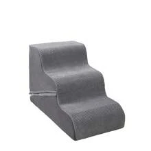 1pc Transformable Pet Stairs, Detachable Ramp & Steps, Washable Foam, For Small/Medium Dogs, Non-Slip Dog Ladder - Grey - View 3