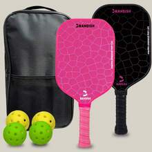 Juego de raquetas de pickleball RANDISH, núcleo de 16 mm de grosor, incluye 2 palas de pickleball, 4 pelotas y 1 bolsa de transporte - Multicolor - Ver 18