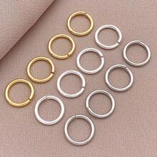 30/50pcs 5 Sizes 18K Gold Plated Open Jump Rings 4/5/6/8/10mm Flat Round Jump Rings Metal O Rings Split Round Ring For Jewelry Bracelet Earring Keychain - Multicolor - View 4