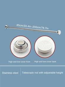 可调节窗帘杆支架 - 无需钻孔、无需钉子安装，节省空间设计，适用于浴室和厨房收纳 - 彩色 - 查看 11