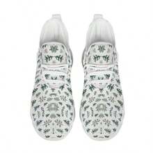 松树图案系带运动鞋，适合健身房穿着 - 白色 - 查看 2