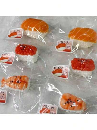 2026新款热销逼真寿司捏捏乐，减压慢回弹玩具，鲑鱼、虾、鱼子酱造型，超逼真，生日礼物、圣诞礼物、情人节礼物，完美礼物