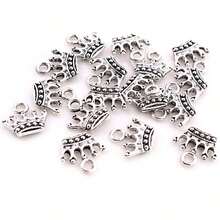 30pcs 13x14mm Crown Charms Pendant Zinc Alloy Metal DIY Jewelry Making Accessories Findings For Necklace BraceletValentine's Day Gift For Her JVLD - 皇冠飾物 - 查看 1