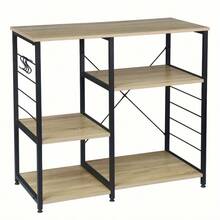 Baker's Racks - ブラック + ライトウッドグレイン - チェックする 12