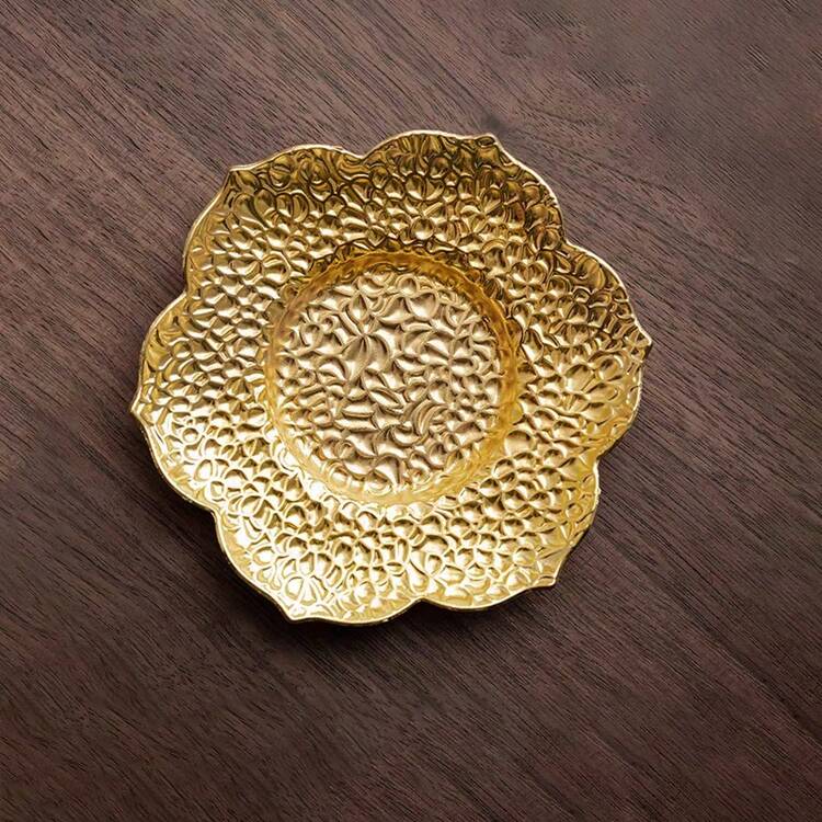 1pc Brass Cup Mat, Suitable For Gongfu Tea Ceremony, Tea Cup Holder, Heat-Resistant Metal Tea Set Accessory - Multicolor - View 37