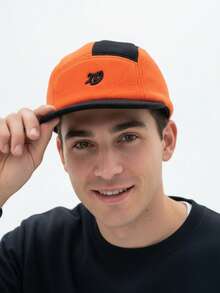 女士休闲复古街头风棒球帽；撞色设计；刺绣字母；柔软帽冠，长帽檐；羊毛混纺材质；百搭款式。冬季棒球帽；适合滑雪、露营和其他户外活动；情人节、同学聚会、朋友生日派对的理想礼物。