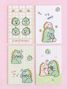 4pcs/Set Cute Cartoon A5 Spiral Notebook, 30 Sheets/Book, Student Learning Stationery, Random Pattern - 彩色 - 查看 7