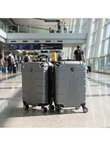 Nueva, Maleta Viaje en Cabina, Evita Filas, Ahorra tiempo, Maleta, Viajes Vacaciones,  Ligereza, Diseño Moderno, Equilibrio, Perfecto, Full Color,  Ideal, Equipaje Gratis, Suave,  Reforzada, Alta Resistencia, Comodidad, Tonos llamativos, Juvenil, Movilidad, Varios Colores, , Tamaño Estándar, Silencioso, Adaptable, Avion, Azul, Rosa, Negro, Plateado, Lila, Menta, Colores, Kit, Importante, Profesional, Perfecta - Plateado - Ver 3