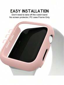 3pcs/Set Unisex Casual Fashion PC Hollow Watch Case Protective Cover, Fit For Apple Watch 40/41/42/44/45/46/49mm, Fit For Apple Watch Series Ultra/SE/10/9/8/7/6/5/4, Smart Watch Case Accessories, Transparent + Pink + Starry - Multicolor - View 3